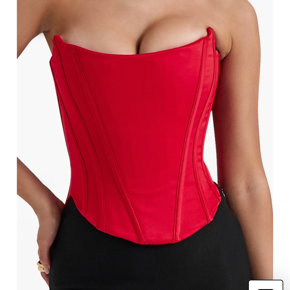 Red Corset Top Genevieve